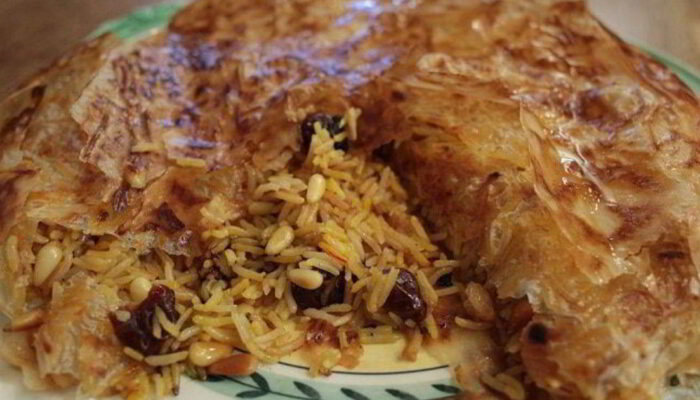 Плов в тесте фило