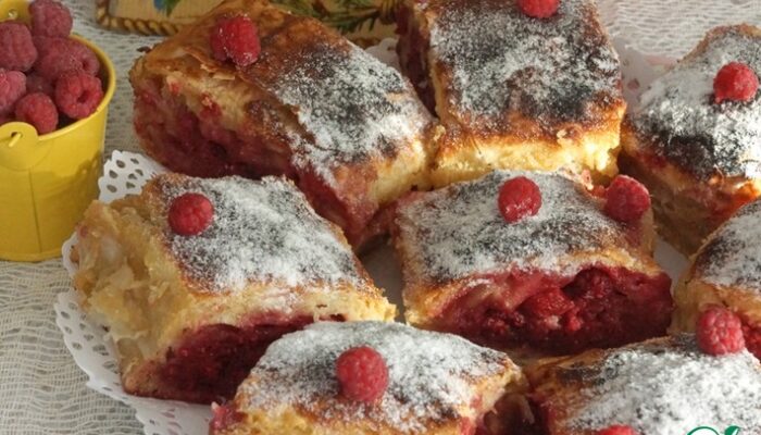 Хорватский пирог с малиной
