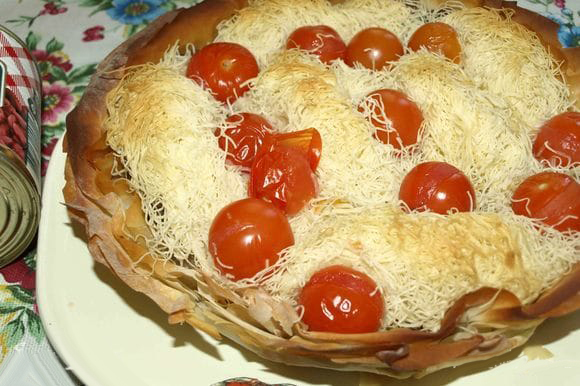 Пирог с мясом и фасолью