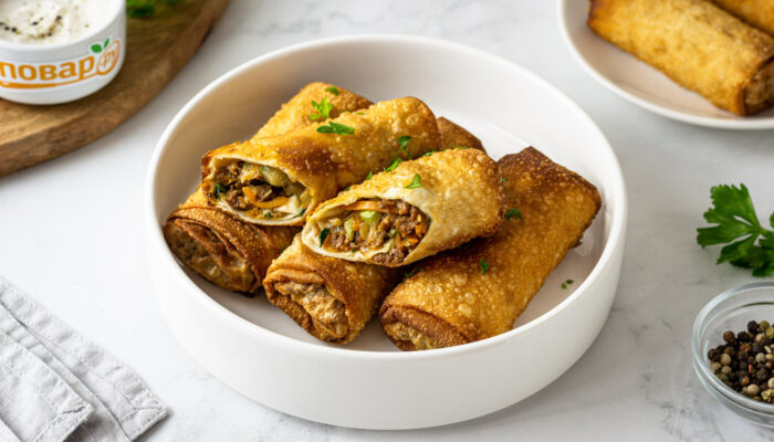 Спринг роллы из теста фило