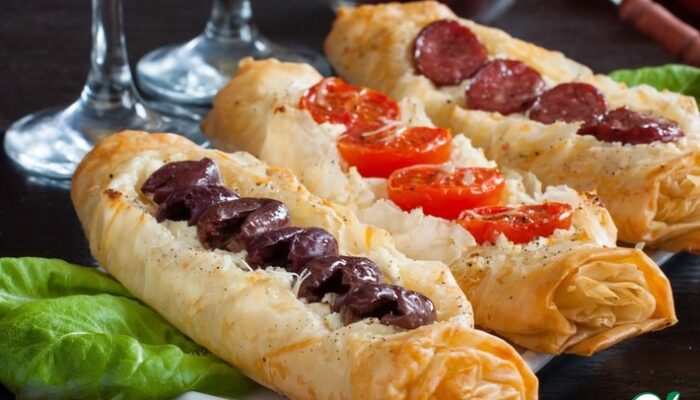 Закусочные рулетики из фило