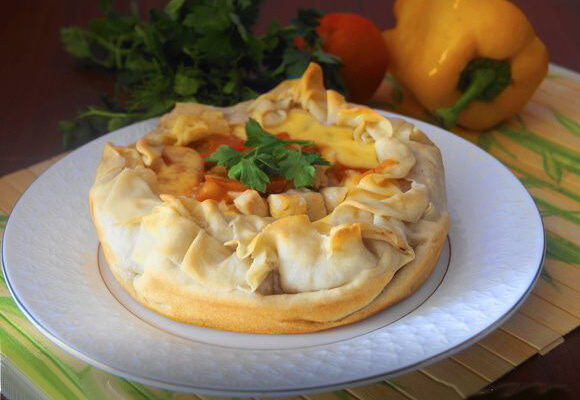 Киш с курицей