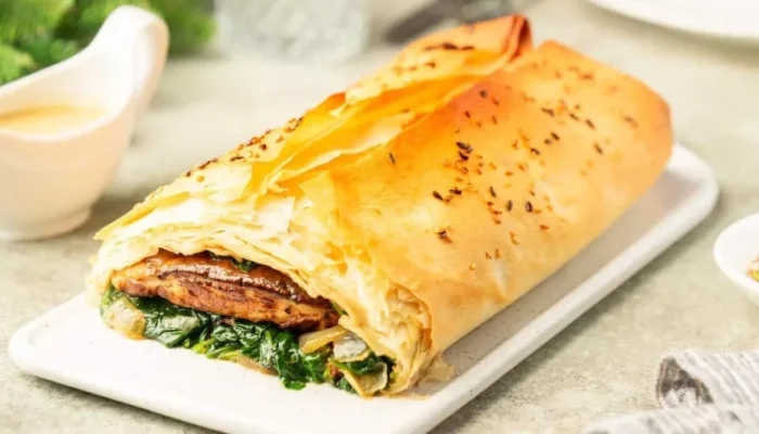 Веллингтон с белыми грибами (веганский)