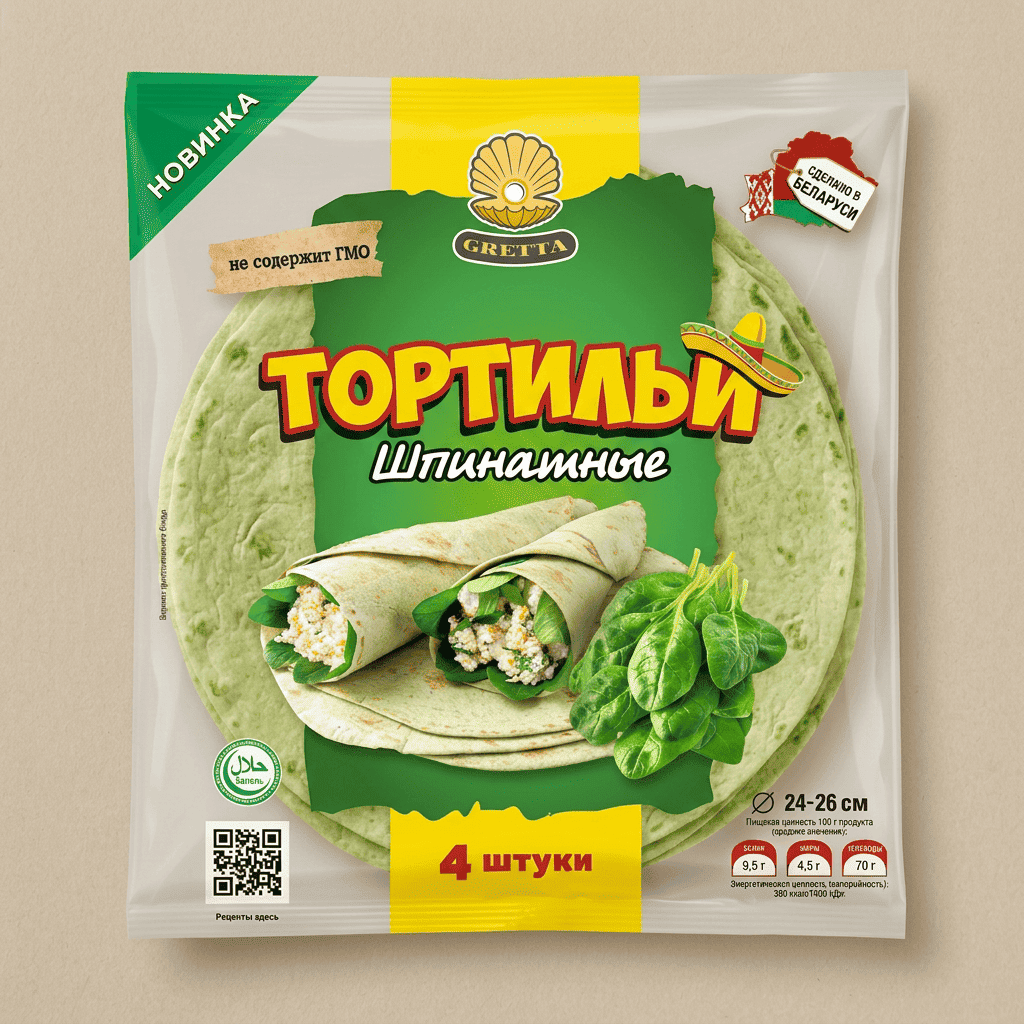 Тортилья шпинатная